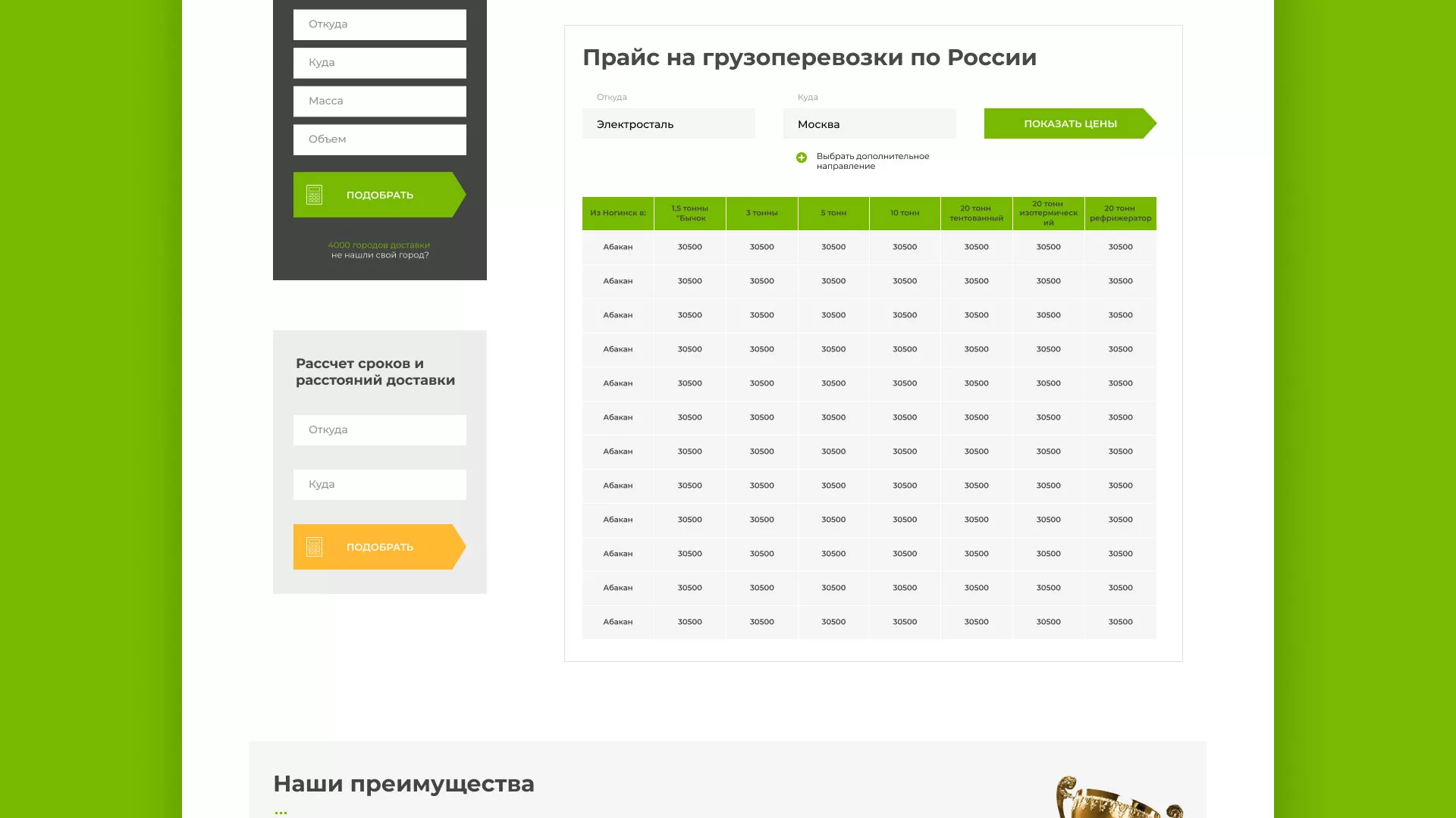 Разработка логотипа и сайта компании «Инком-Логистика» в Короче