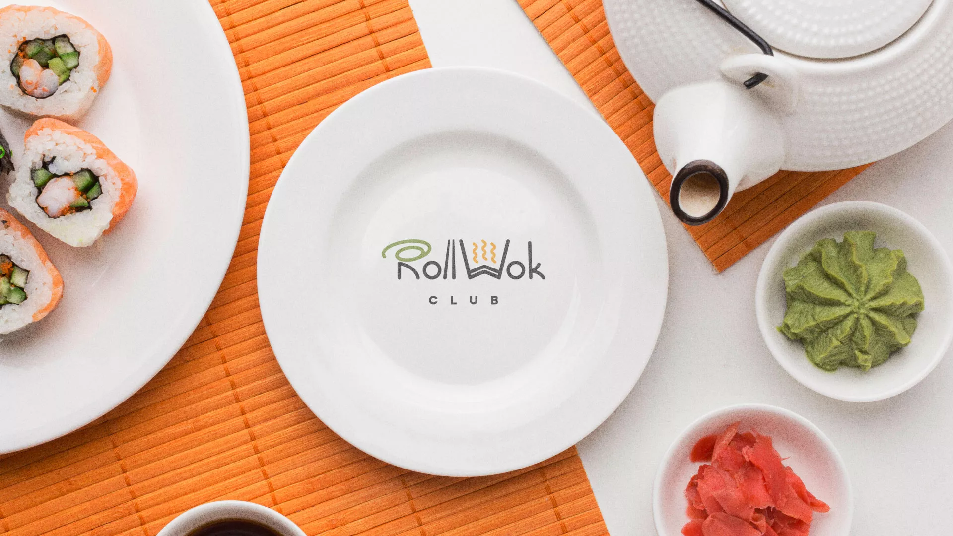 Разработка логотипа и фирменного стиля в Короче для суши-бара «Roll Wok Club» Разработка логотипа и фирменного стиля в Короче для суши-бара «Roll Wok Club»